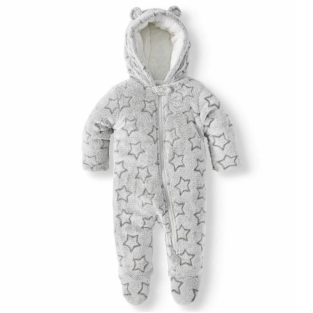 Wonder Nation gray star snowsuit Bodysuit baby 3M